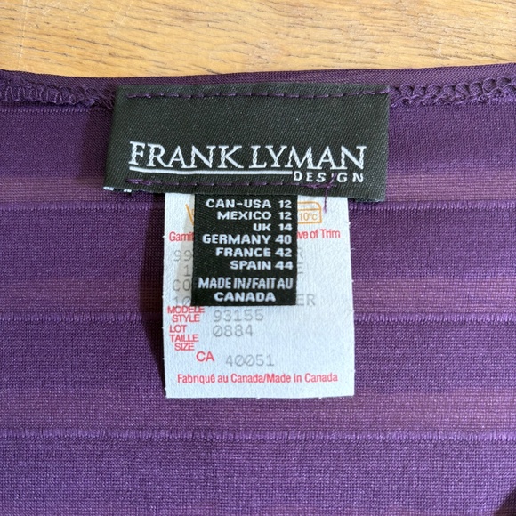 NWT Frank Lyman Ruffle Blouse Y2K-Inspired Top Women's Size 12 Deep V-Neck - Picture 9 of 9